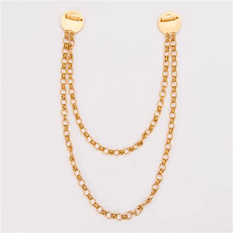 chanel chain brooch